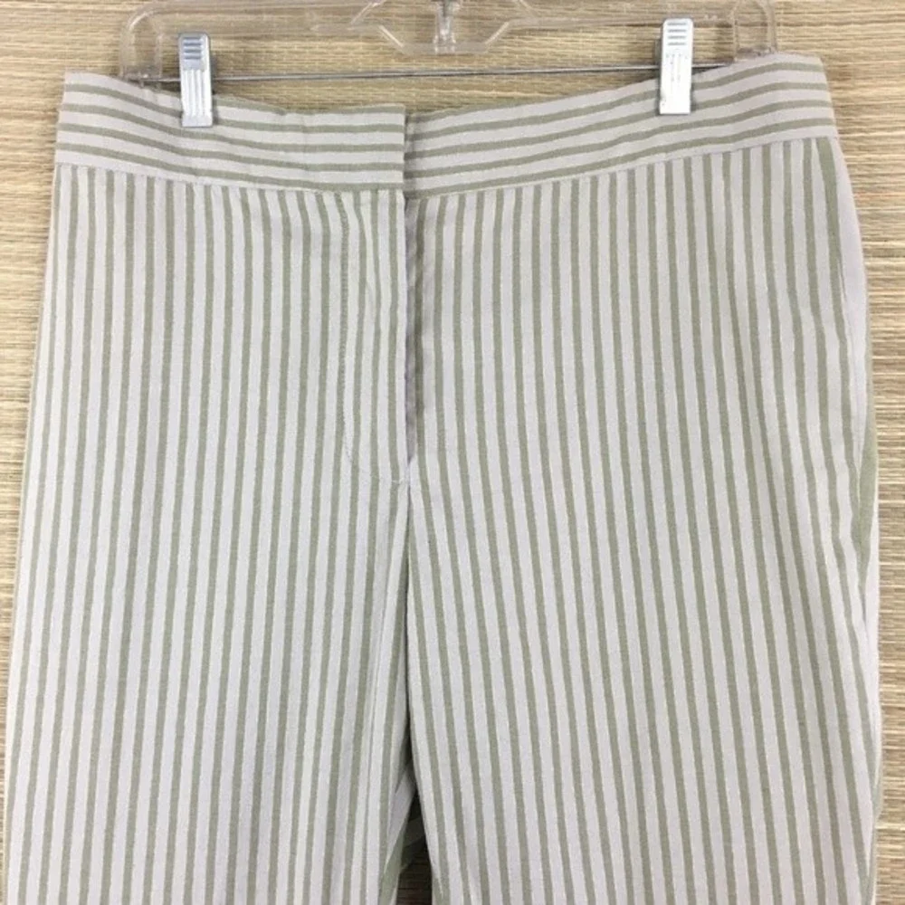 ACNE Liz Striped Cotton/Linen Straight Leg Pants